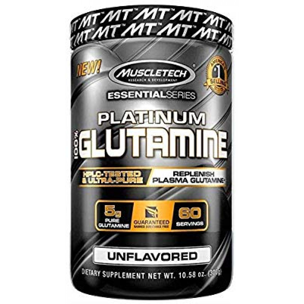 MT, Platinum 100% Glutamine, 5 g, 10.58 oz (300 g)