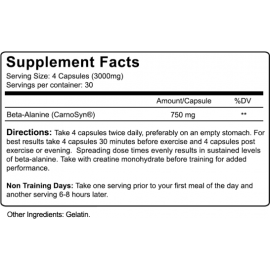 Now Foods Sports Beta-Alanine Endurance 750 mg 120 Veg Capsules
